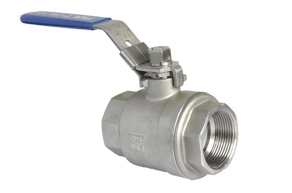 RVS 316L 1.4404 Kogelkraan 2-delig bi/bi BSP 3/4" L=65 mm