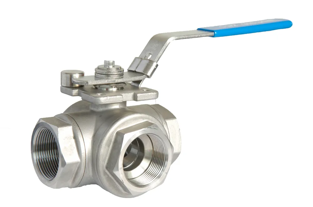 RVS 316L 1.4404 Kogelkraan 3-weg bi/bi L BSP 1/4" L=67 mm