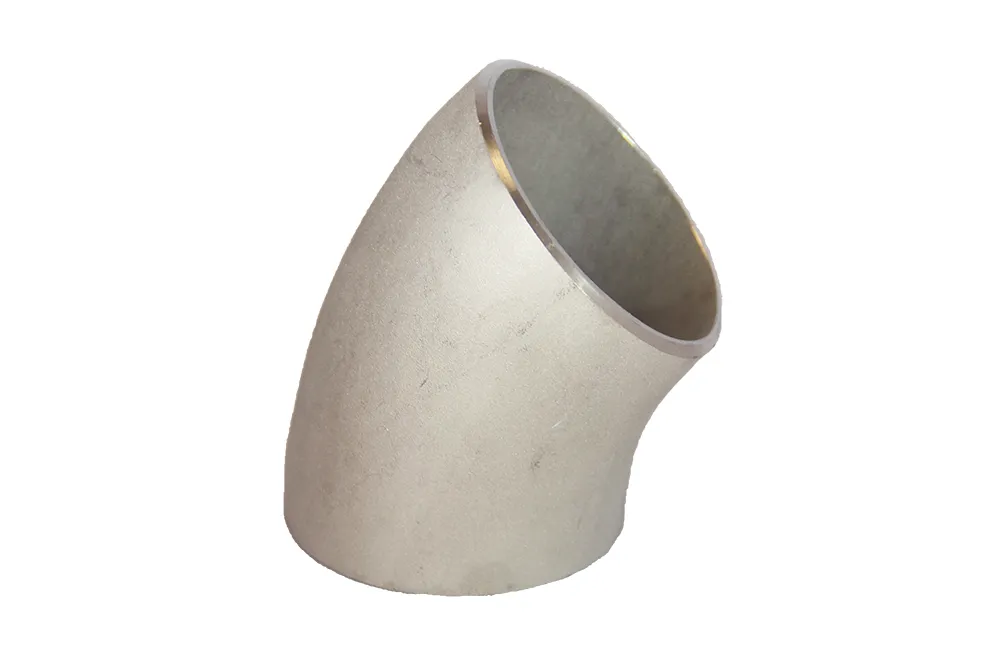 RVS 316L 1.4404 Lasbocht 45 gr ndl ASTM A403 219,08x3,76 mm 8"x10S R=304,8 mm