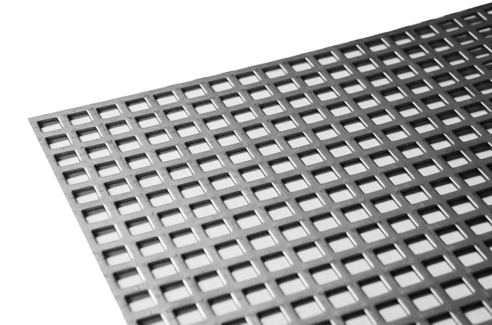 RVS 304L 1.4307 Geperforeerde plaat vierkant C10/U12 2000x1000x2 mm