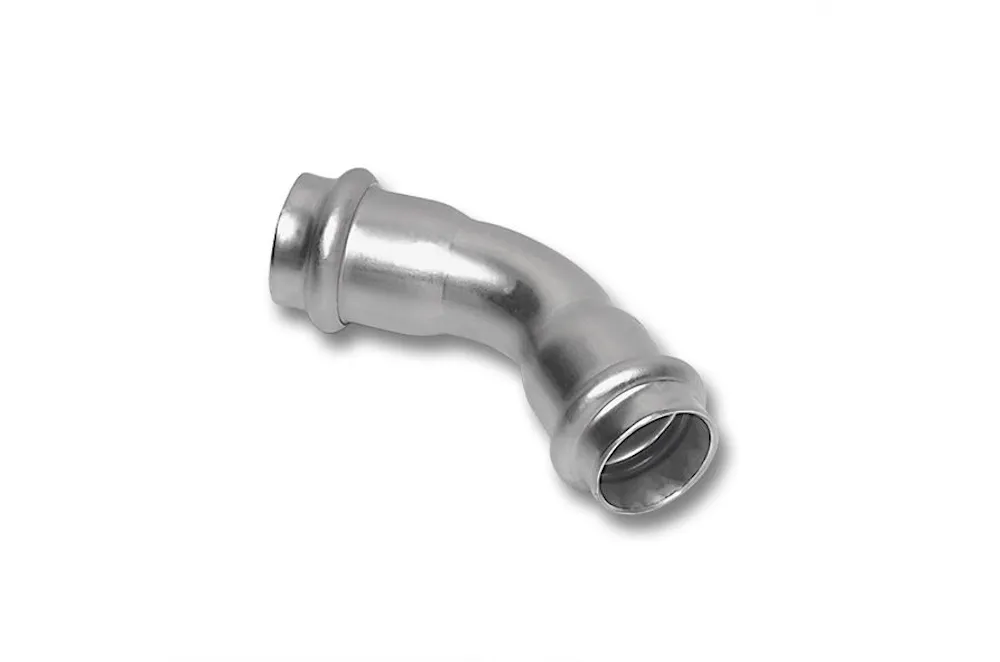 RVS 316L 1.4404 NiroSan Press bocht 45 gr F/F EN10352 42 mm