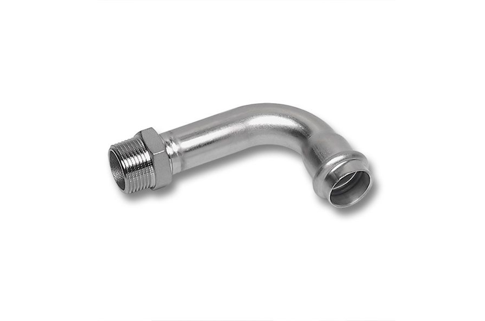 SS 316L 1.4404 NiroSan Press elbow 90 gr F/out BSP EN10226 35 mm x 1.1/4"