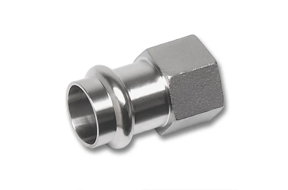 RVS 316L 1.4404 NiroSan Press verloopmof F/bi BSP EN10226 42 mm x 1.1/2"