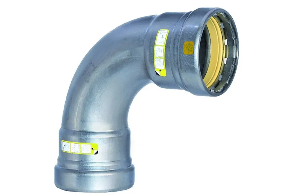 Staal SANHA Heavy Steel Press bocht 90 gr P/P Gas 42,4 mm 1.1/4"