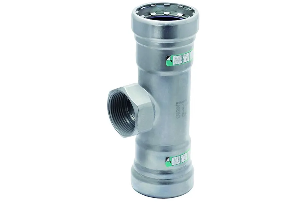 Staal SANHA Heavy Steel Press verloop teestuk P/bi BSP/P 48,3x1"x48,3 mm