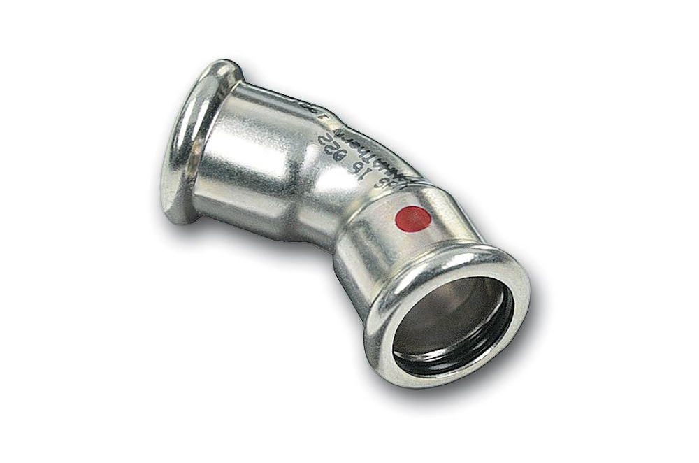 Staal SANHA Therm Press bocht 45 gr F/F verzinkt 22 mm