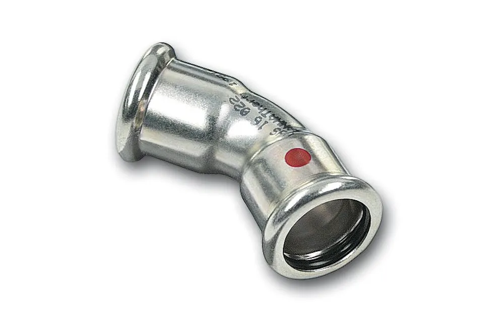 Staal SANHA Therm Press bocht 45 gr F/F verzinkt 18 mm
